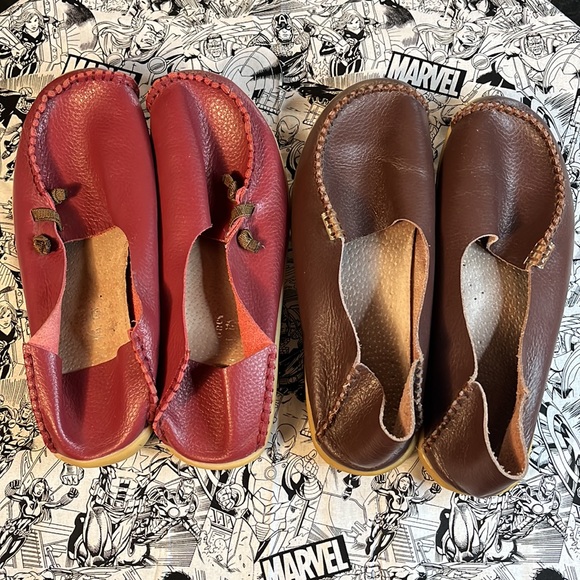 2 pair of leather shoes size small 39 - Picture 2 of 7